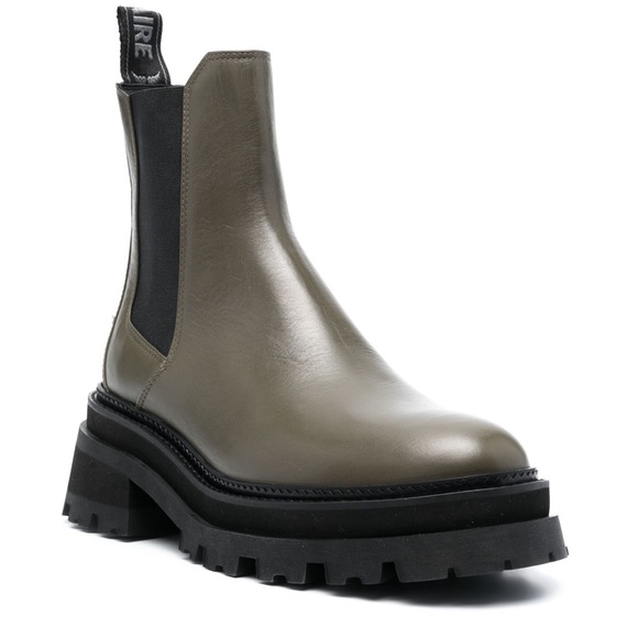 Zadig & Voltaire Leather Chelsea Combat boots in Military new - Picture 4 of 12